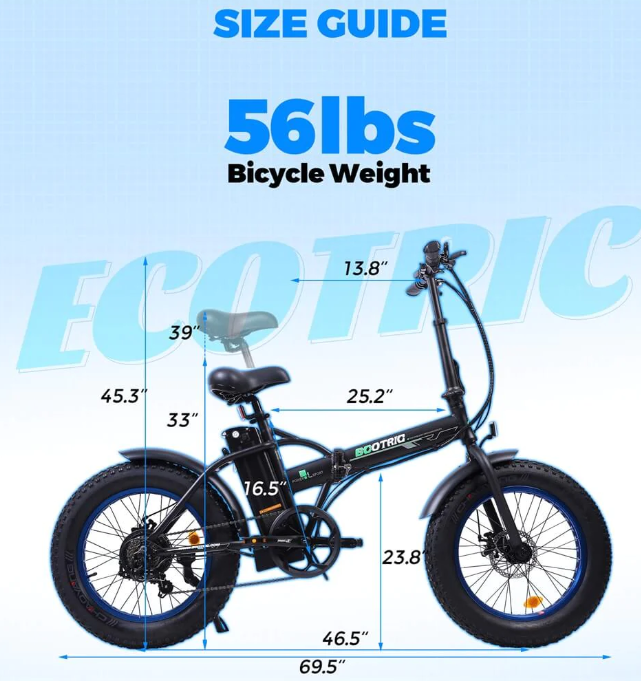 Fat tire portable 2025 & folding electric bike