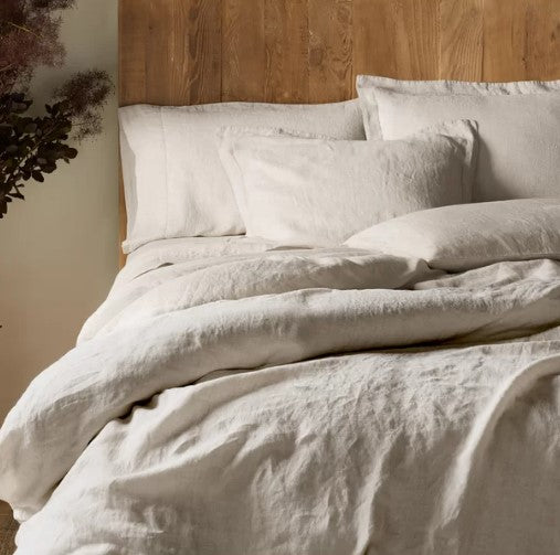 Relaxed Modern and Contemporary Duvet Cover - Undyed Chambray -Full/Queen
